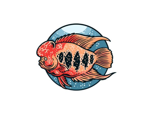 Louhan fish t shirt vector graphic