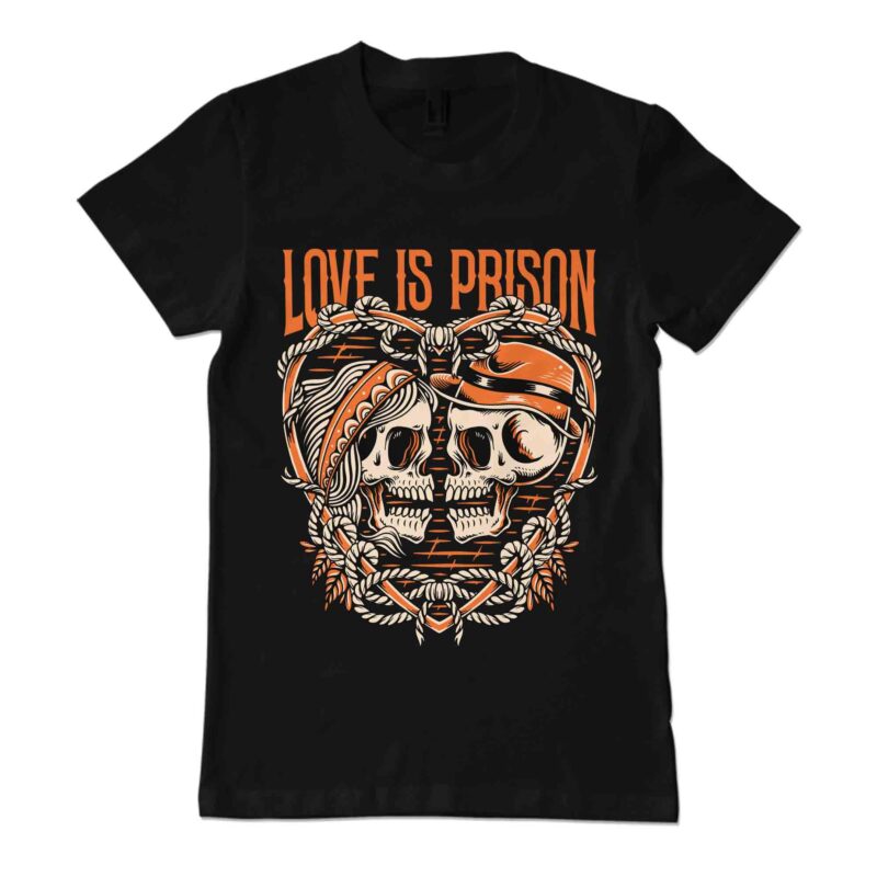 Love is prison t-shirt design