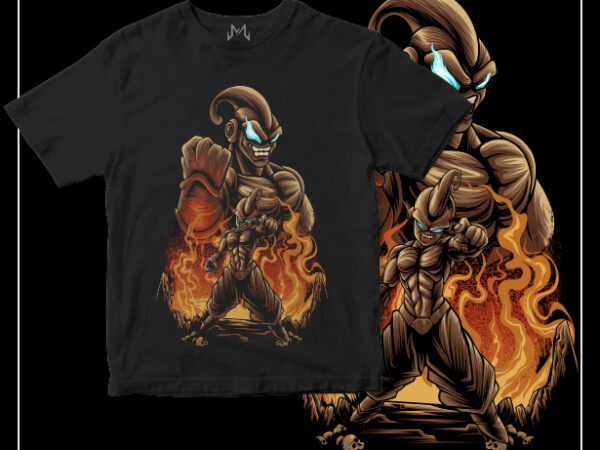 Majinbu t shirt designs for sale