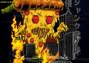 Monster Pizza t shirt designs for sale