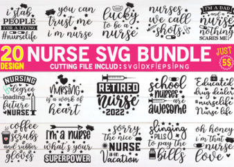 nurse svg bundle T shirt vector artwork