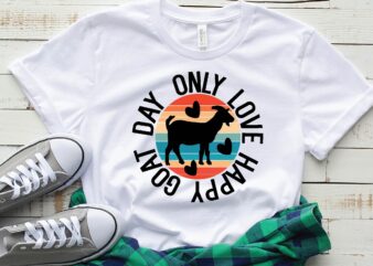 only love happy goat day t shirt design online