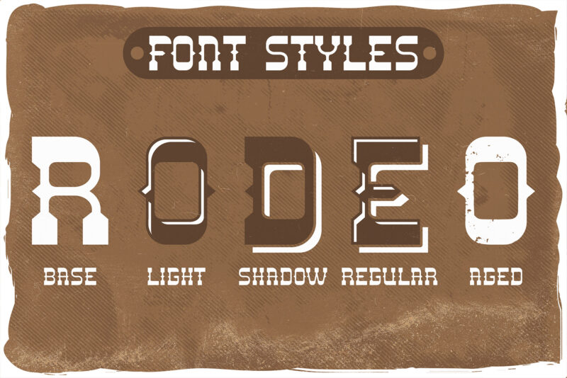 Rodeo font + 10 bonus illustrations
