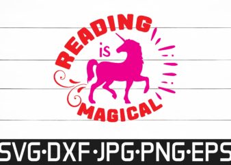 reading is magical t shirt design online