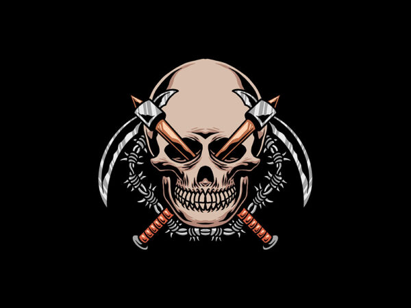 Reaper skull t shirt design online