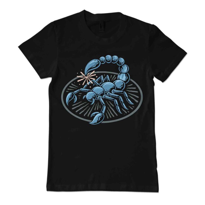 Scorpion illustration t-shirt design