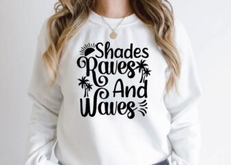 shades raves and waves t shirt template vector