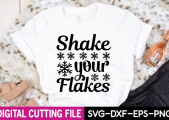 shake your flakes t shirt template vector