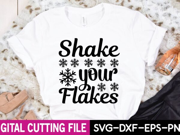Shake your flakes t shirt template vector