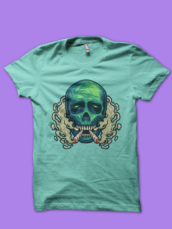 smoker weed skull