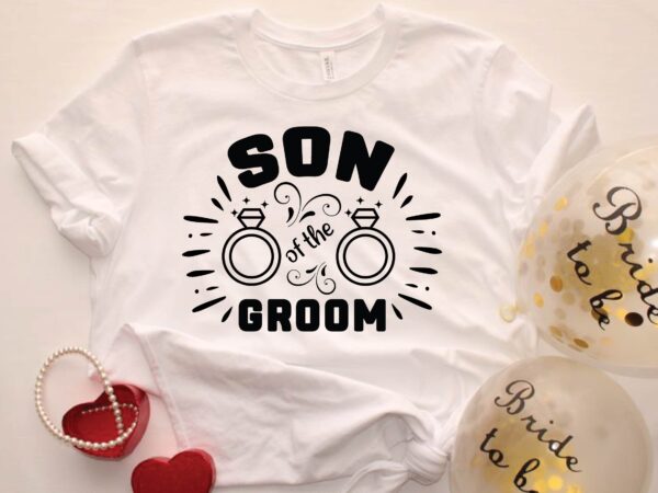 Son of the groom t shirt template vector
