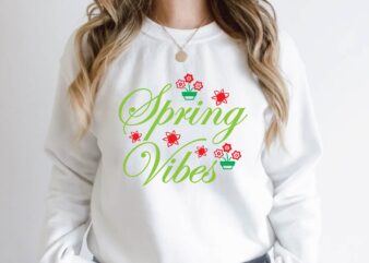 spring vibes t shirt template vector