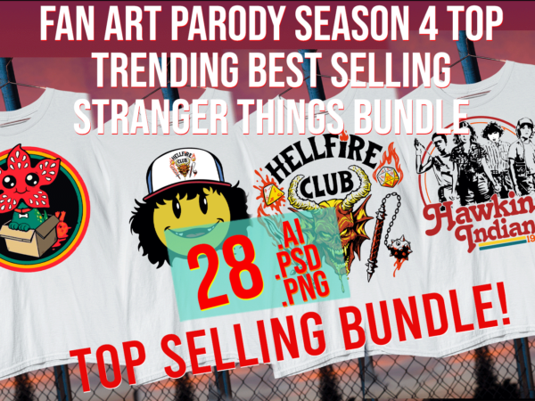 Fan art parody season 4 top trending best selling pod stranger things bundle t shirt graphic design