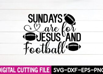 sundays are for jesus and football t shirt template vector