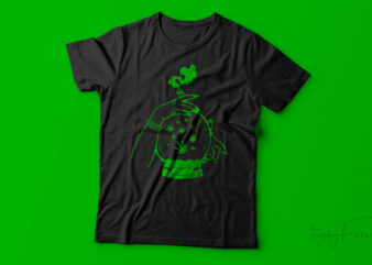 Girl hand holding Globe and smoking weed t shirt design template