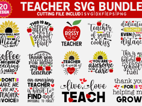 Teacher svg bundle t shirt designs for sale