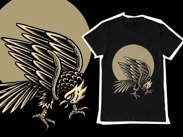 The eagle illustration for t-shirt