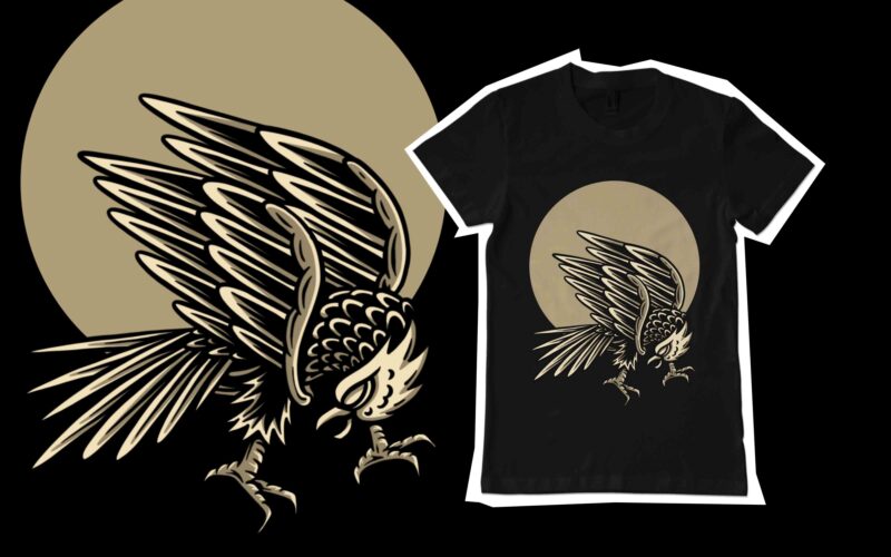 The eagle illustration for t-shirt