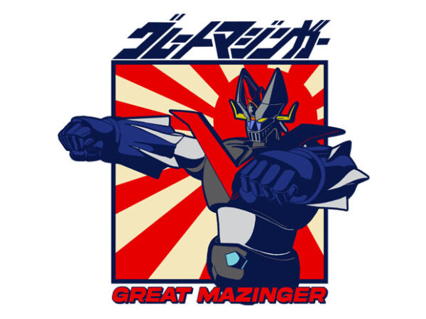 Great mazinger t shirt design template