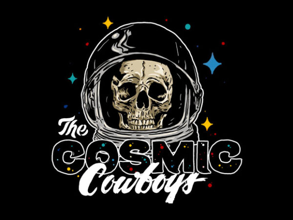 Cosmic cowboys t shirt vector file