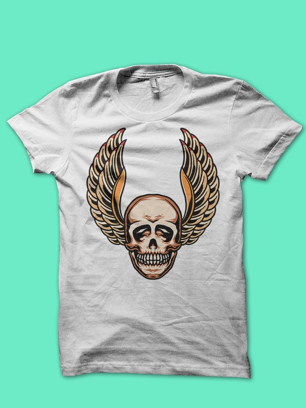 winged skull