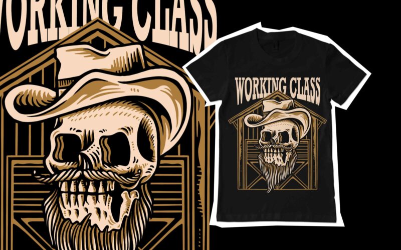 Working class t-shirt template