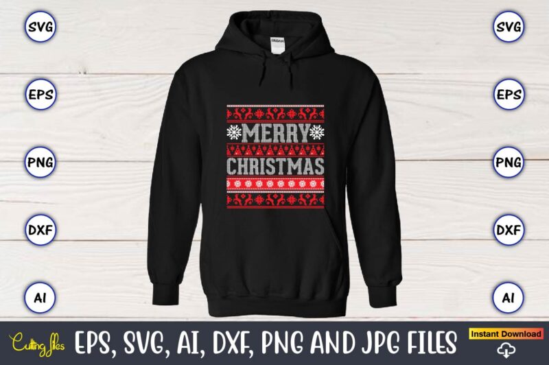 Merry christmas, Ugly Christmas sweater design, Christmas SVG Bundle ,Christmas, Merry Christmas svg , Christmas Ornaments Svg , Cricut,Cut file for cricut,layered by color, Vector, Instant Download,Winter SVG Bundle, Christmas