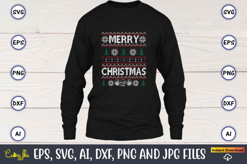 Merry Christmas to everyone, Ugly Christmas sweater design,Christmas SVG Bundle ,Christmas, Merry Christmas svg , Christmas Ornaments Svg , Cricut,Cut file for cricut,layered by color, Vector, Instant Download,Winter SVG Bundle,