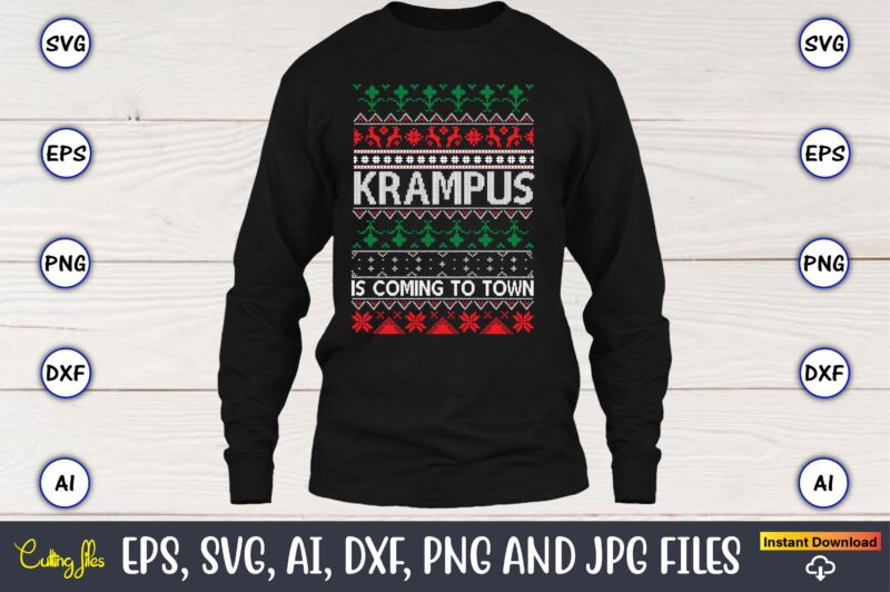 Krampus is coming to town, Christmas SVG Bundle ,Christmas, Merry Christmas svg , Christmas Ornaments Svg , Cricut,Cut file for cricut,layered by color, Vector, Instant Download,Winter SVG Bundle, Christmas Svg,