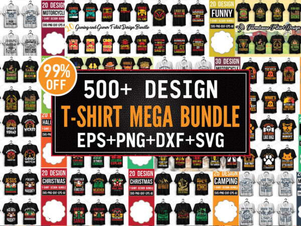 T-shirt mega bundle t shirt designs for sale
