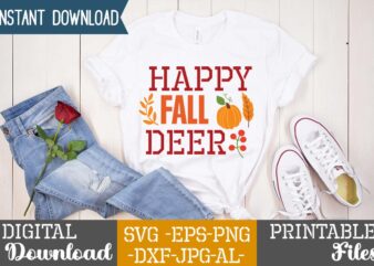 Happy Fall Deer SVG Design