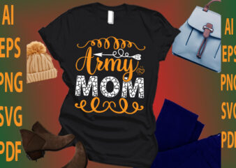 Army Mom t shirt vector