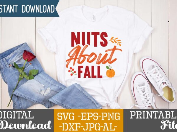 Nuts about fall svg design