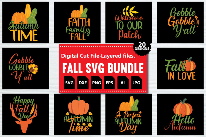 Fall SVG Bundle, DXF, PNG jpeg, Fall Farmhouse Autumn Clipart, Harvest Quotes Bundle, Rustic Fall Cut File Download For Signs Home Decor png,fall svg, happy fall svg, fall svg bundle,