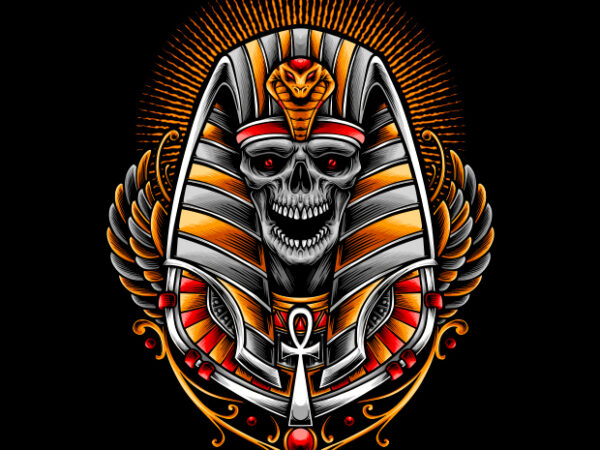 Anubis skull design for clothing apparel