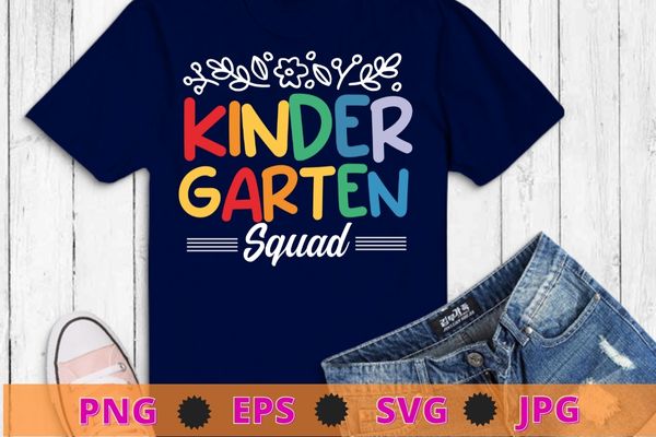 Team Kindergarten Crew tee shirt svg, Teacher Shirt, Kinder Squad, Kindergarten Tribe, School Teacher, Teaching Shirt, Teacher Team,