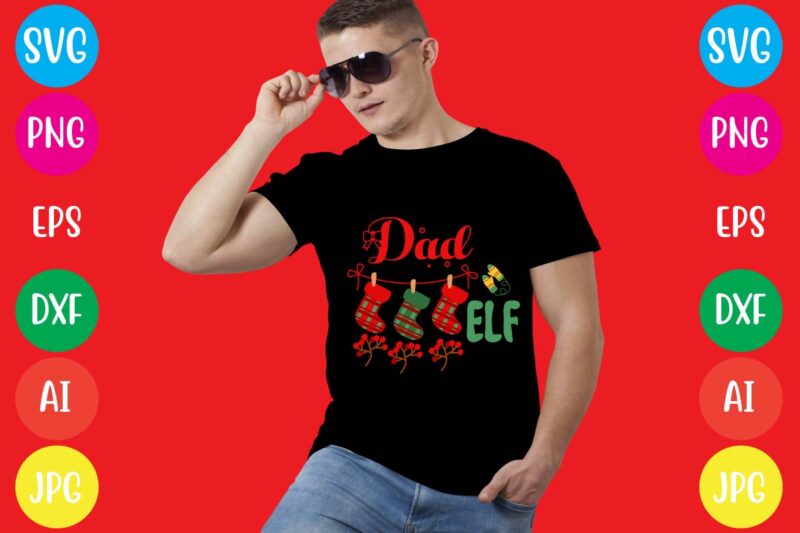 Dad Elf T-shirt Design