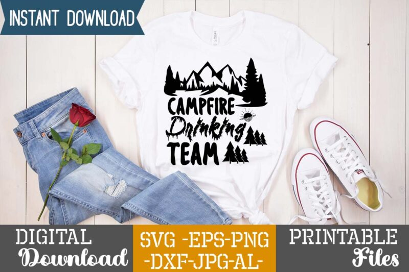 Campfire Drinking Team T-shirt Design