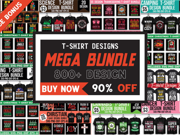 T-shirt designs mega bundle