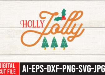 Holly Jolly T-Shirt Design ,Holly Jolly SVG Cut File , Christmas svg bundle, grinch svg, grinch face svg, grinch mask, grinch baby, dxf, png, santa, shirt, Cricut, cut file, hand
