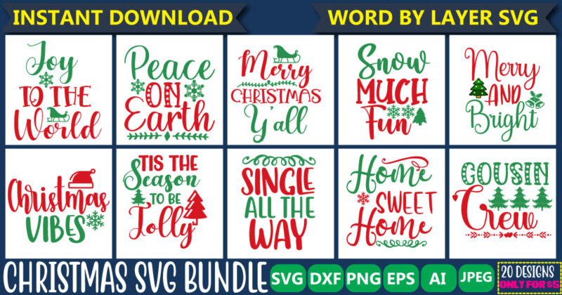 Christmas SVG Bundle, Farmhouse Christmas SVG, Farmhouse Christmas, Farmhouse Sign Svg, Christmas for cricut, Winter Svg,Christmas Svg Bundle, Christmas Quotes Svg, Christmas Svg, Christmas Sign Svg, Christmas Ornament, Gift, Decor,