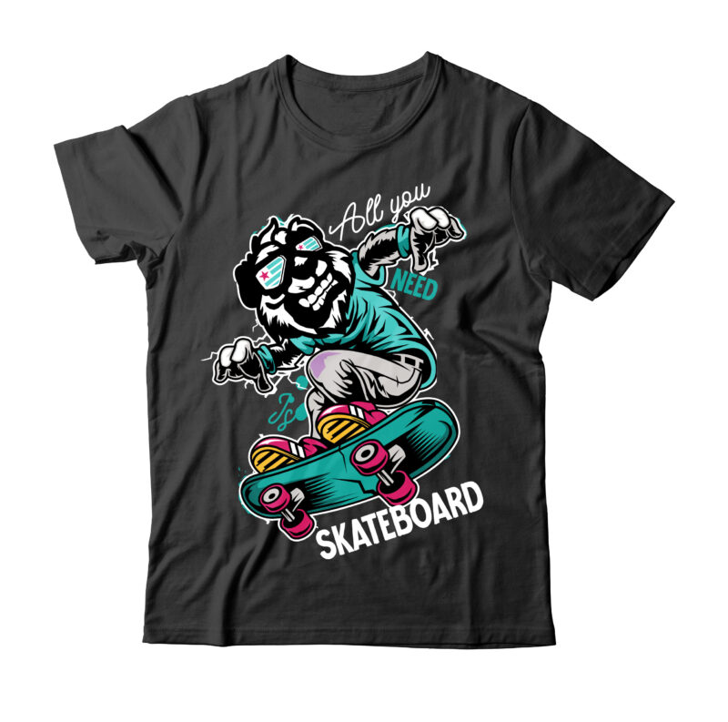 Skate Board TShirt Design Bundle , Skate tshirt design vector , Skate Vector Graphic T-Shirt Design , Skate or die vector t-shirt design,Skate graphic tshirt design ,skate halloween vector tshirt