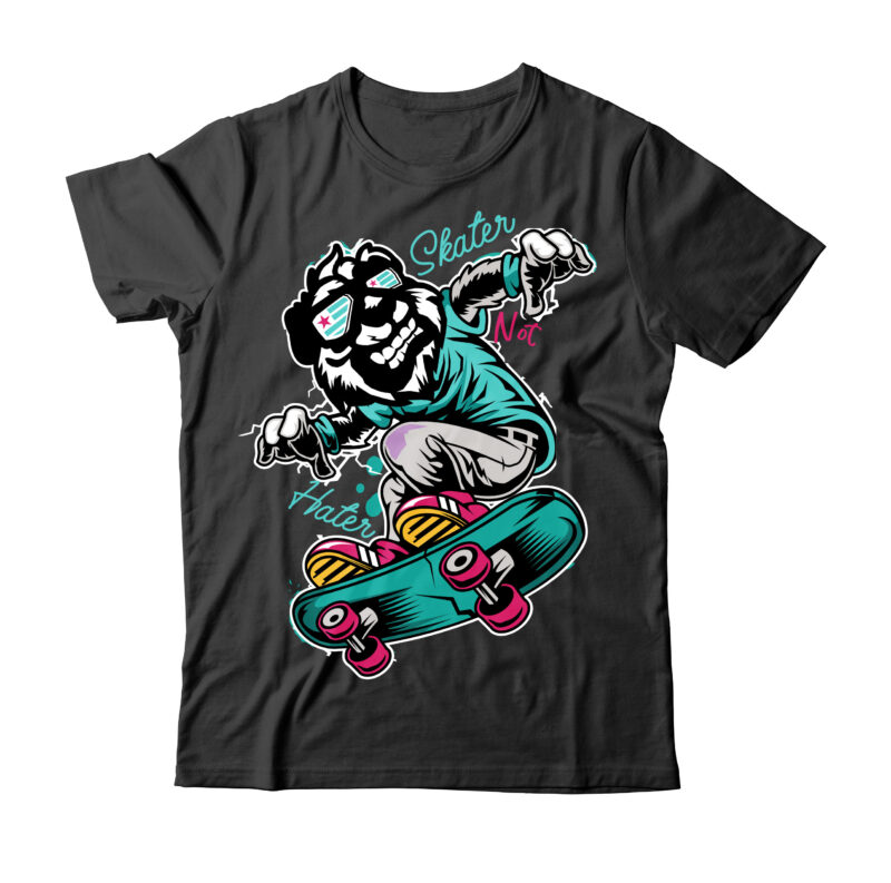 Skill On Wheels Tshirt Design , Skate tshirt design vector , Skate Vector Graphic T-Shirt Design , Skate or die vector t-shirt design,Skate graphic tshirt design ,skate halloween vector tshirt