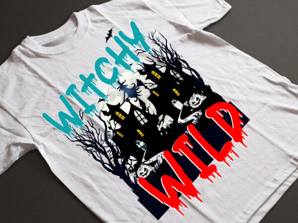 Witchy wild illustration t-shirt design ,halloween t shirt bundle, halloween t shirts bundle, halloween t shirt company bundle, asda halloween t shirt bundle, tesco halloween t shirt bundle, mens halloween