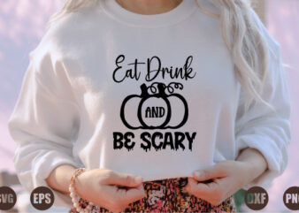 eat drink and be scary vector clipart