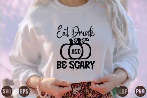Eat drink and be scary vector clipart