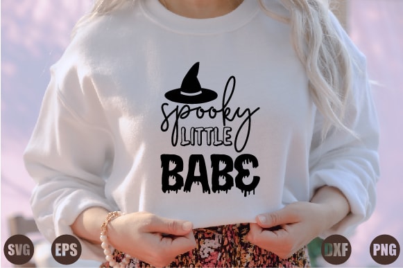 Spooky little babe t shirt template vector