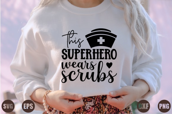 This superhero wears scrubs t shirt designs for sale
