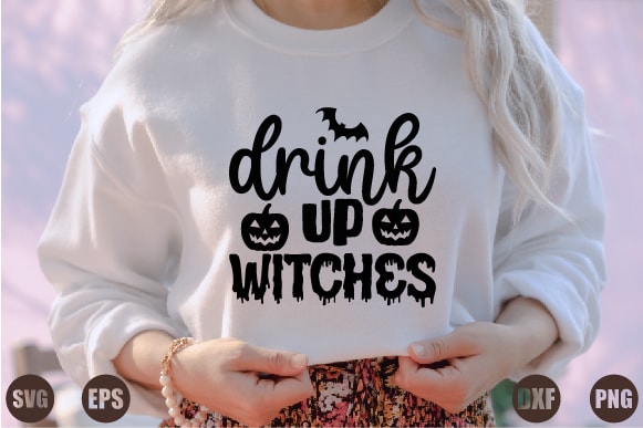 Drink up witches t shirt vector illustration