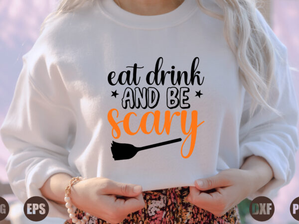 Eat drink and be scary vector clipart